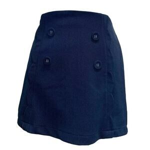 She + Sky Women's Navy Blue a line Mini Skirt Sz Large high waist